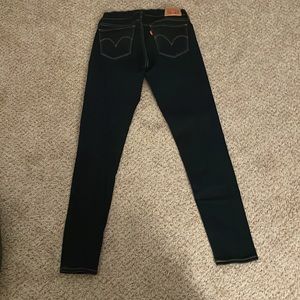 Levi’s dark blue jeans. Super skinny jeans